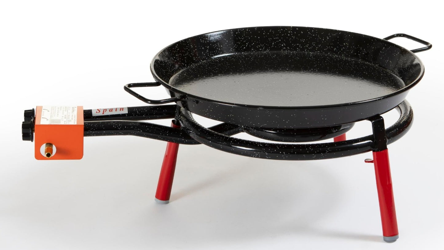 Garcima Valencia Spanish Paella Desktop Set Black Enamel Pan 46cm