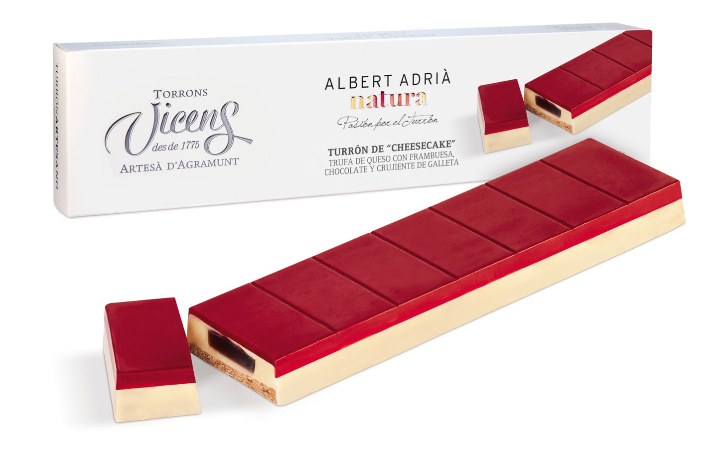 Vicens Albert Adria Natura Turron de Cheesecake Spanish Cheesecake Flavoured Nougat 300g