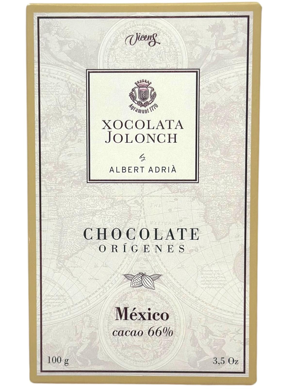 Vicens Xocolata Jolonch Chocolate Origines Mexico 66% Cacao Dark Chocolate With Mexico Cacao 100g (Best Before 01-07-2025)