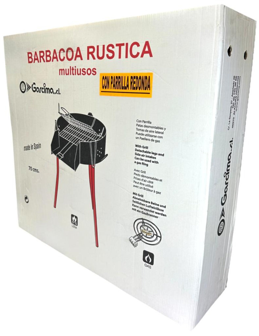 Garcima Barbacoa Rustica 70cm Parrilla Redonda Spanish Rustic BBQ