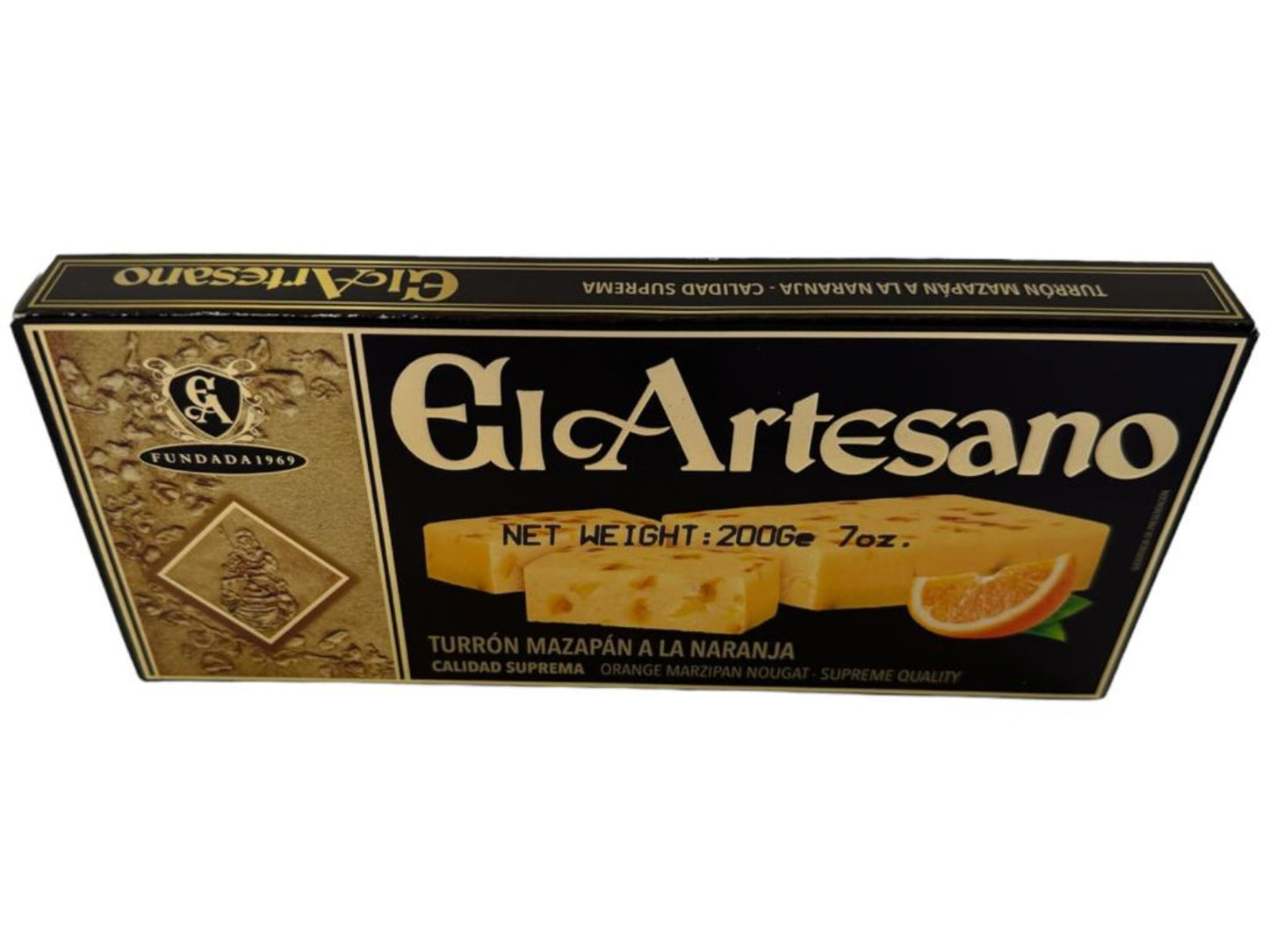 El Artesano Mazapan A La Naranja Orange Marzipan Nougat 200g (Best Before 30-07-2025)