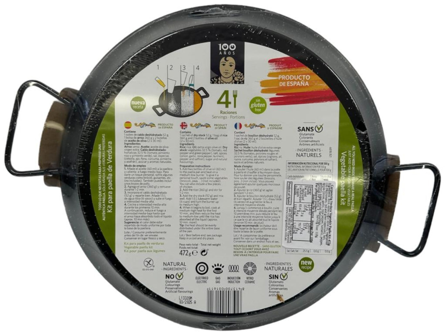 Carmencita Spanish Vegetable Paella Kit Paella Kit With Enamel Pan 472g (Best Before 01-08-2025)