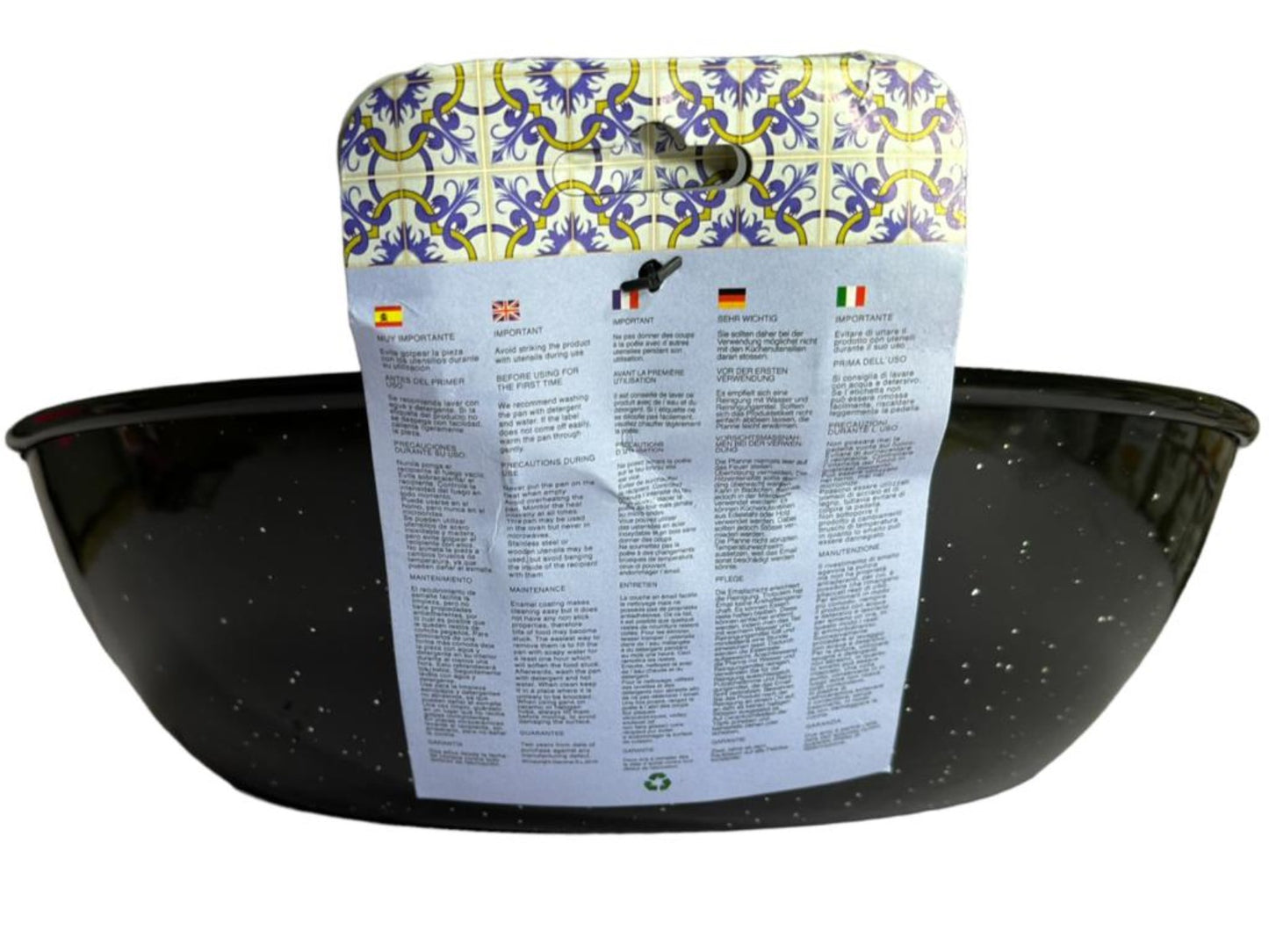 Garcima Pata Negra Sarten Honda Con Asas Esmaltada 40cm