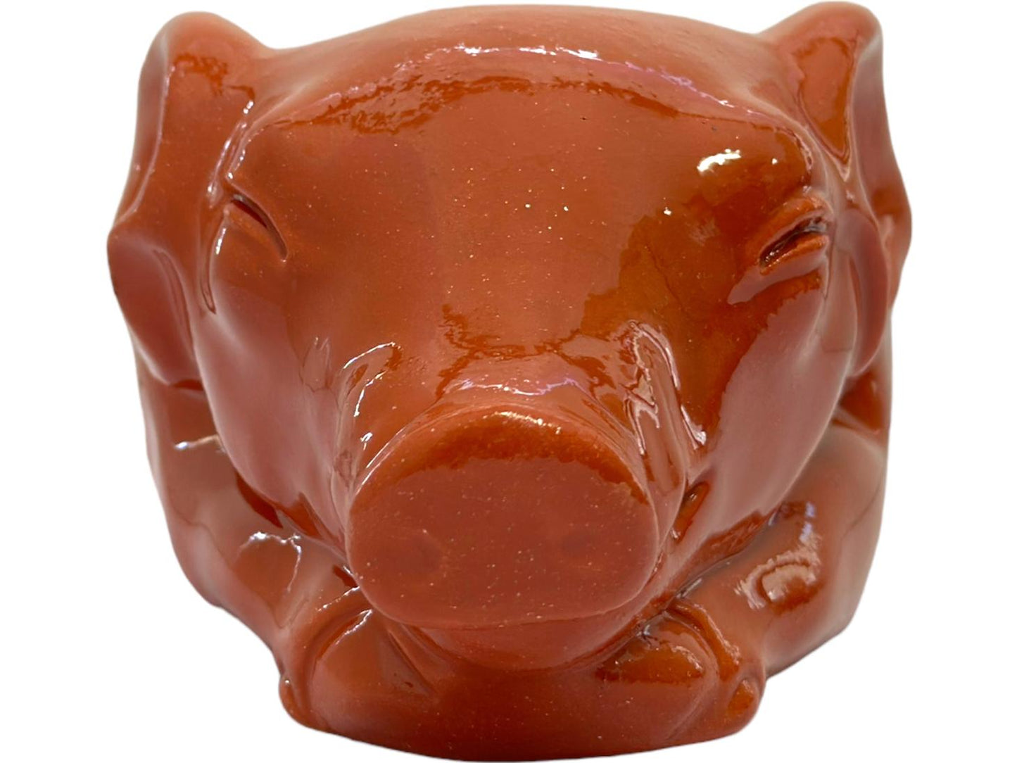 Edgar Picas Porco Assador A Dormir Liso Portuguese Terracotta Sleeping Pig 33cm x 12cm x 7cm