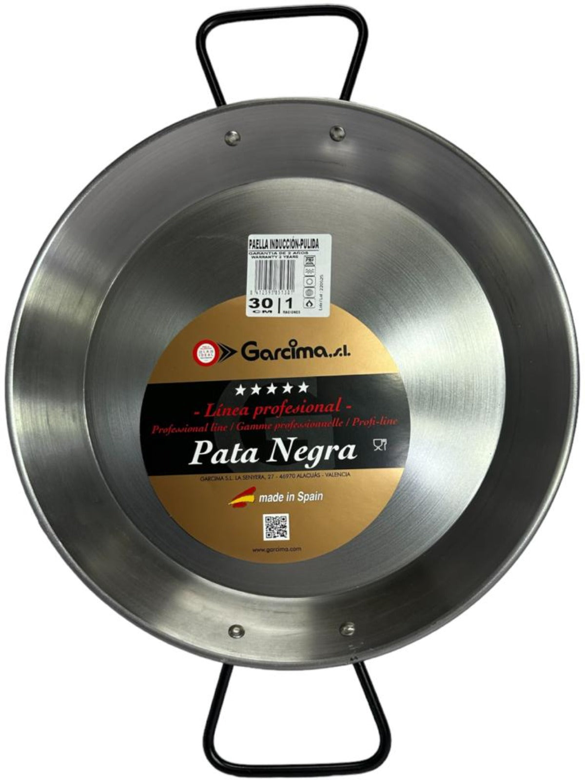 Garcima Pata Negra Paella Induccion Pulida Spanish Paella Pan 30cm –  Rodriguez Bros