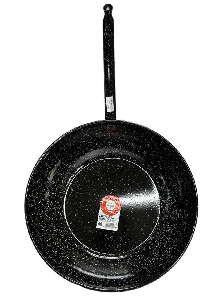 Garcima Sarten Honda Esmaltada Mango Spanish Deep Enamelled Pan 40cm