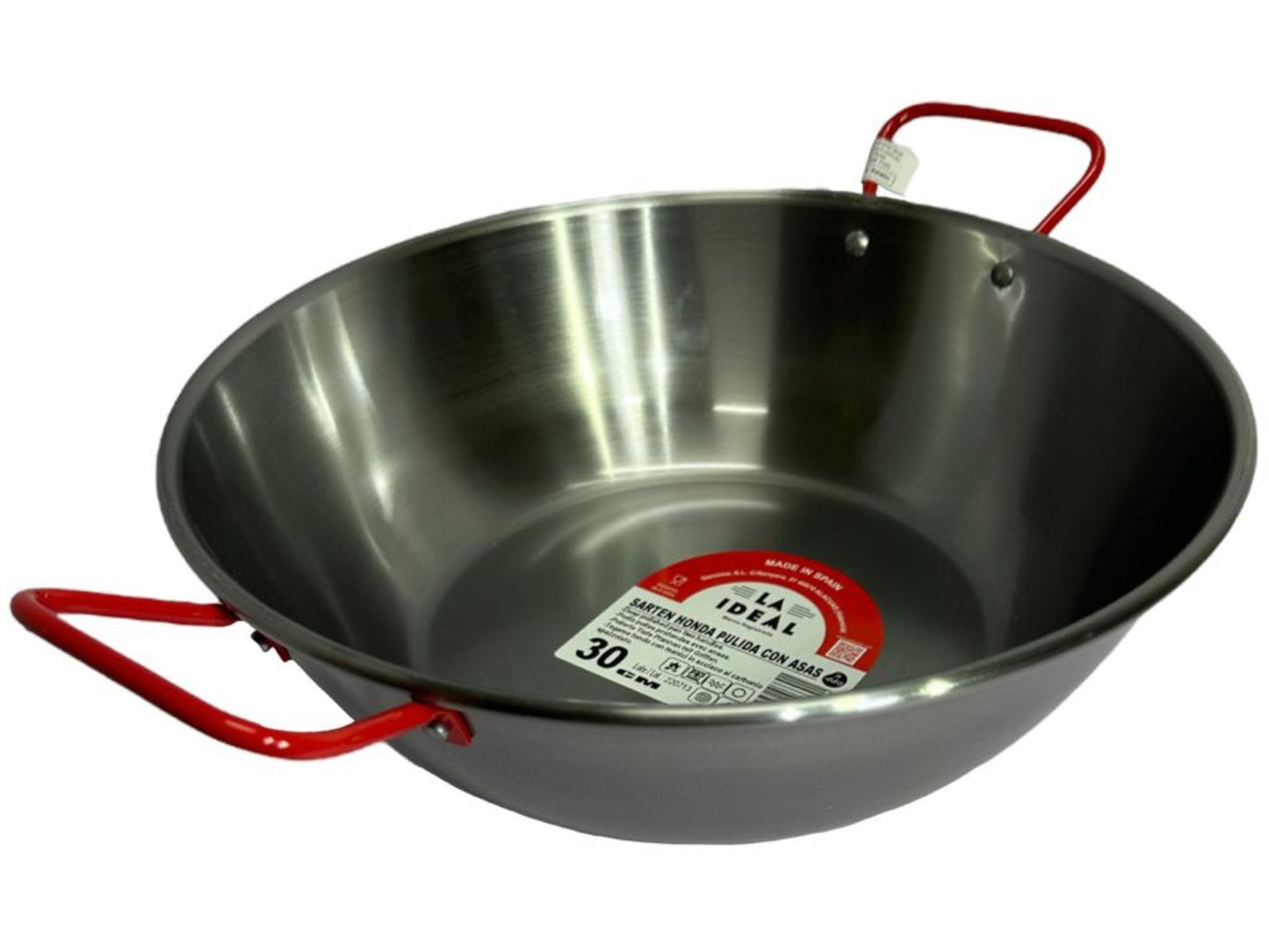 Garcima Sarten Honda Pulida Con Asas Deep Polished Pan Two Handles 30cm