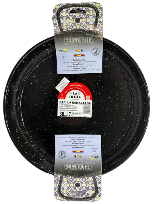 Garcima Paella Esmaltada Spanish Enamelled Paella Pan 36cm