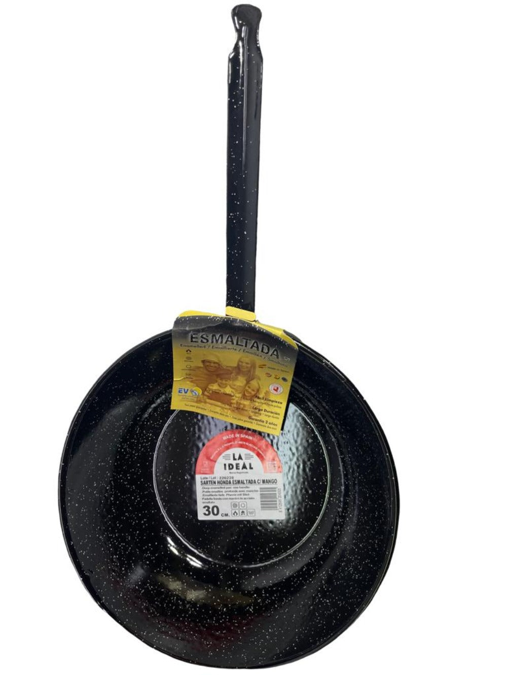 Garcima Sarten Honda Esmaltada Mango Spanish Deep Enamelled Pan 30cm