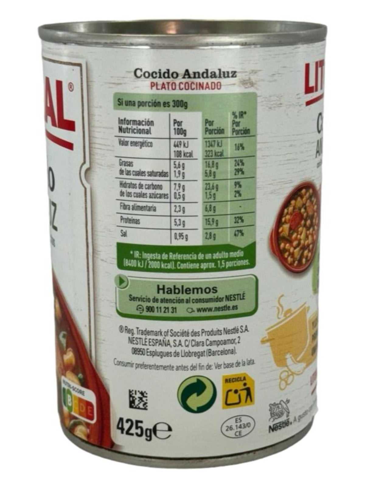 Litoral Cocido Andaluz Spanish Andalusian Stew With Sausages 420g -6 Pack Total 2520g