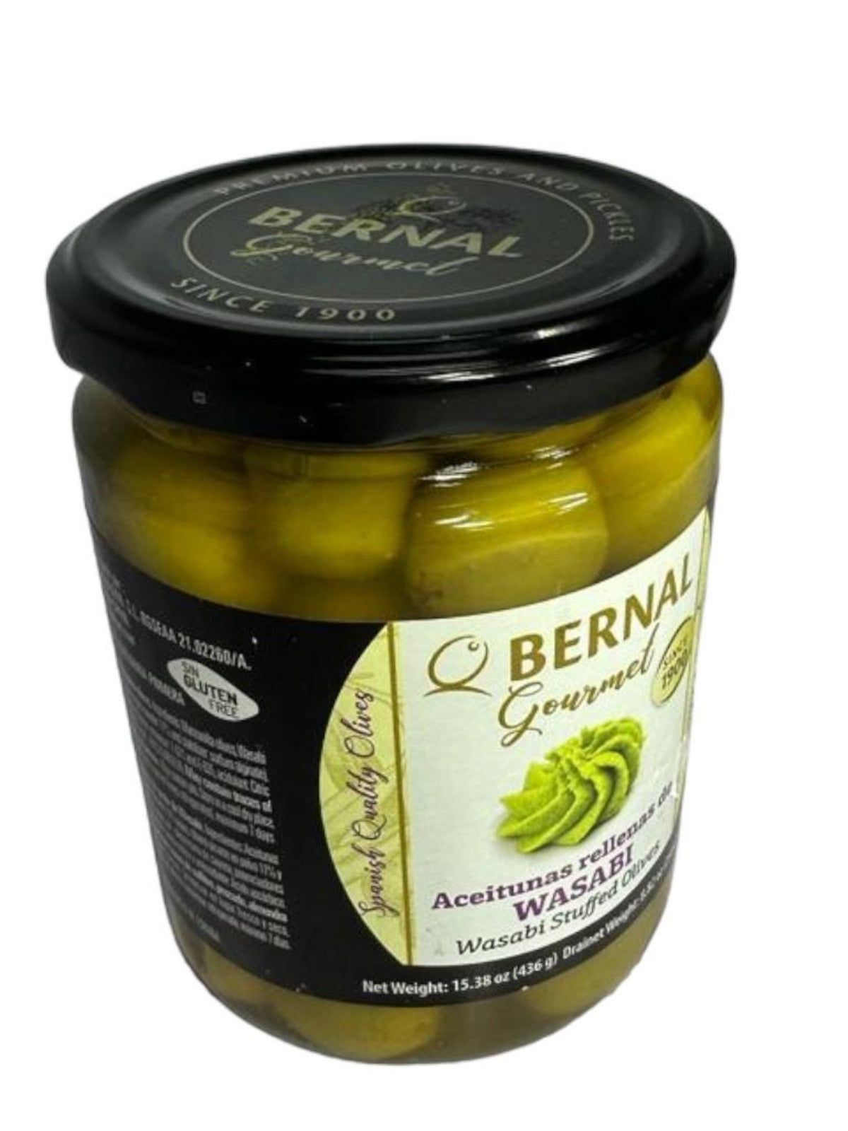 Bernal Gourmet Spanish Wasabi Stuffed Olives 440g x2 Twin Pack