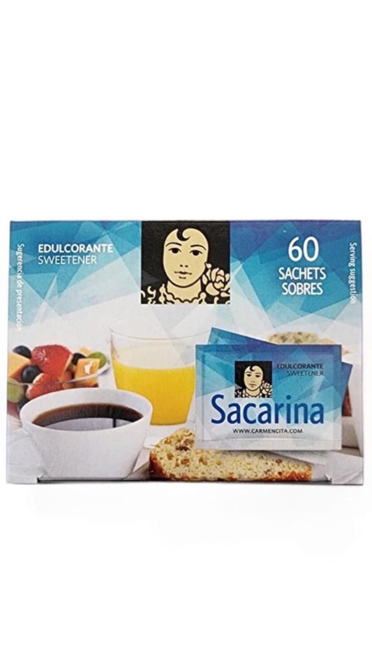 Carmencita Saccharin Sweetener 60x1g Satchets