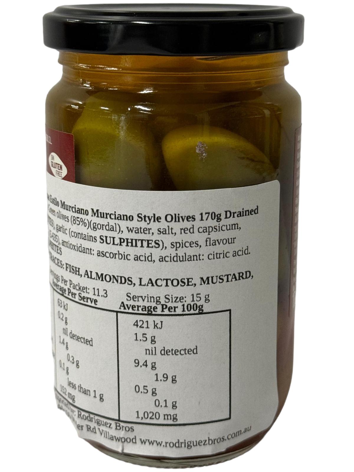 Bernal Especialidades Aceitunas Estilo Murciano Murcia Style Green Olives 300g (Best Before 18-01-2026)