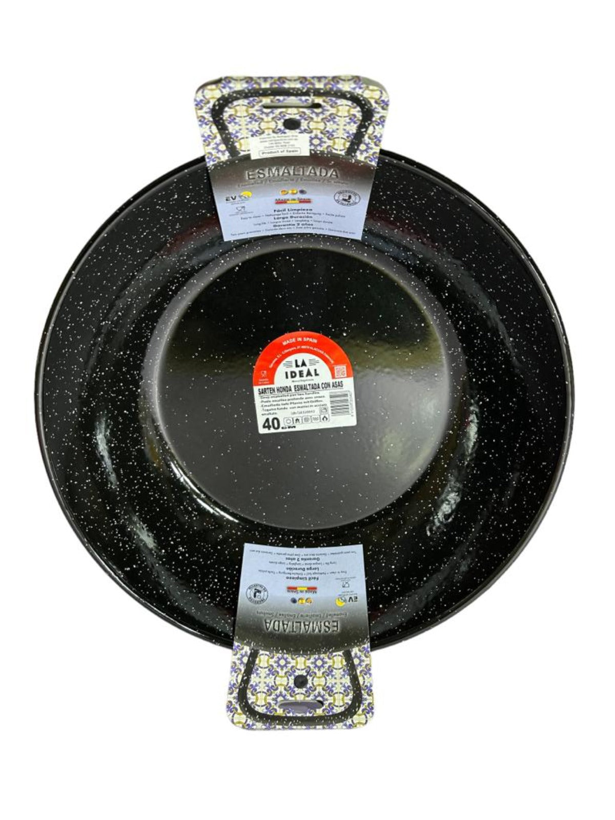 Garcima Sarten Honda Esmaltada Con Asas Deep Enamelled Pan 2 Handles 40cm