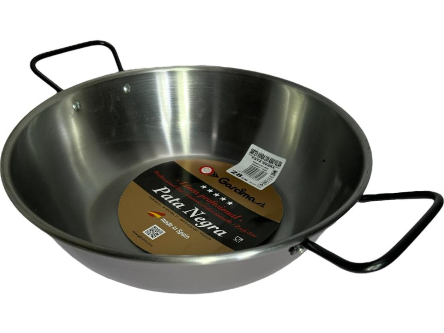 Garcima Pata Negra Sarten Honda con Asas Pulida Spanish Frying Pan 28cm