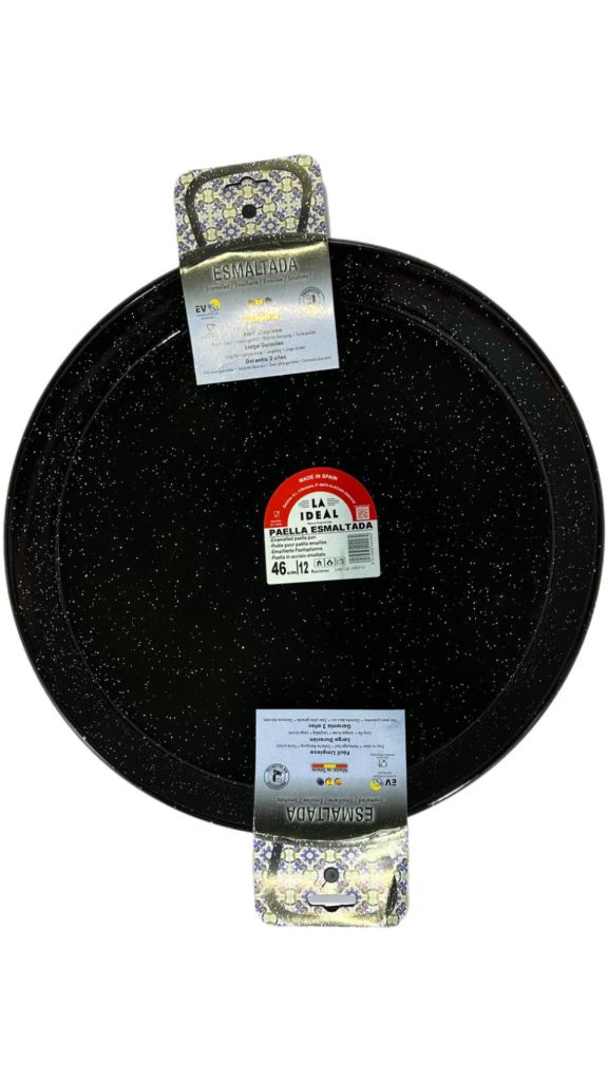 Garcima Valencia Spanish Paella Desktop Set Black Enamel Pan 46cm
