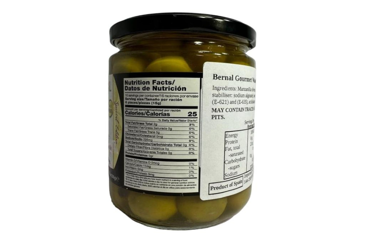 Bernal Gourmet Spanish Wasabi Stuffed Olives 440g x2 Twin Pack