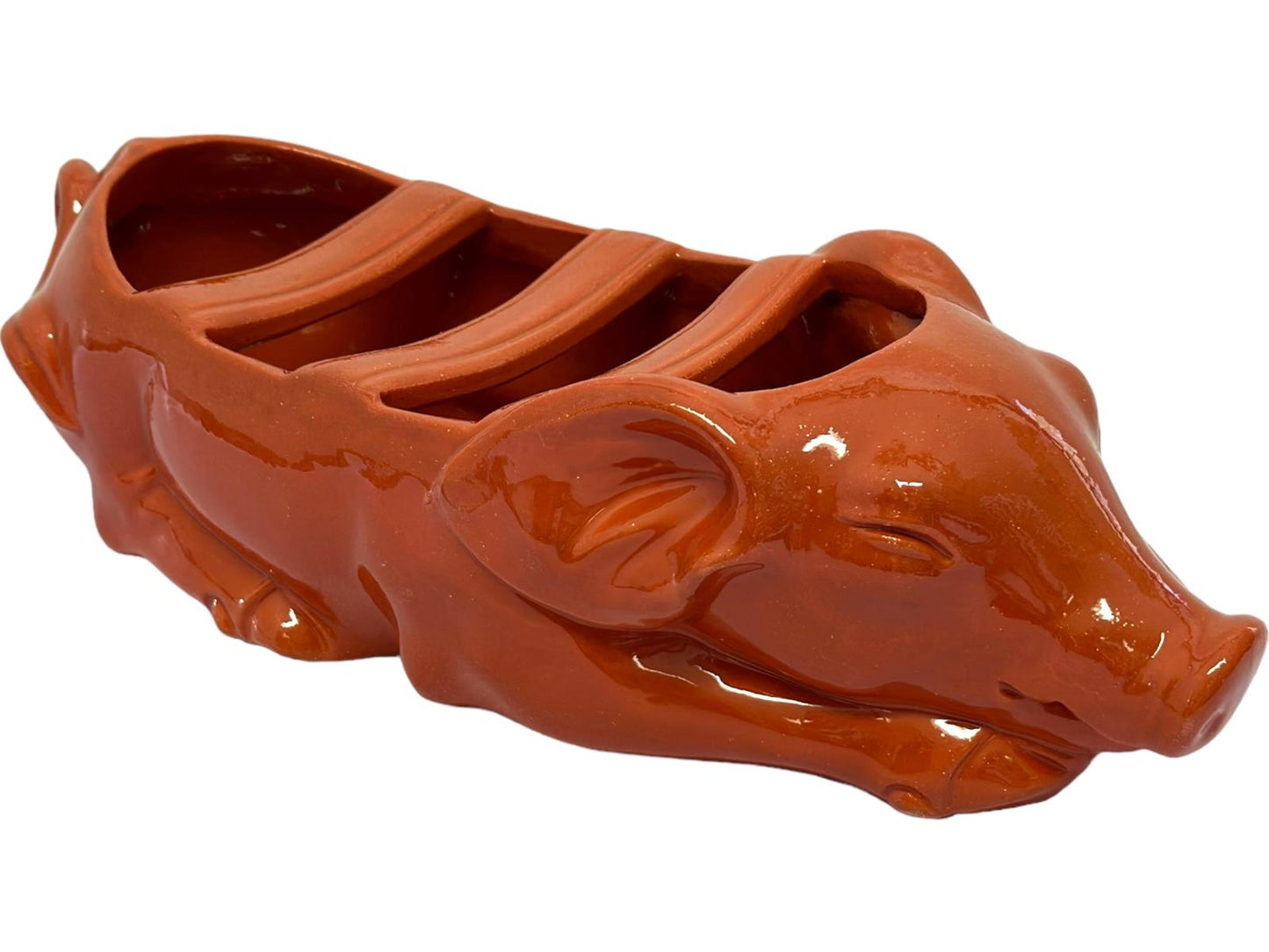 Edgar Picas Porco Assador A Dormir Liso Portuguese Terracotta Sleeping Pig 33cm x 12cm x 7cm