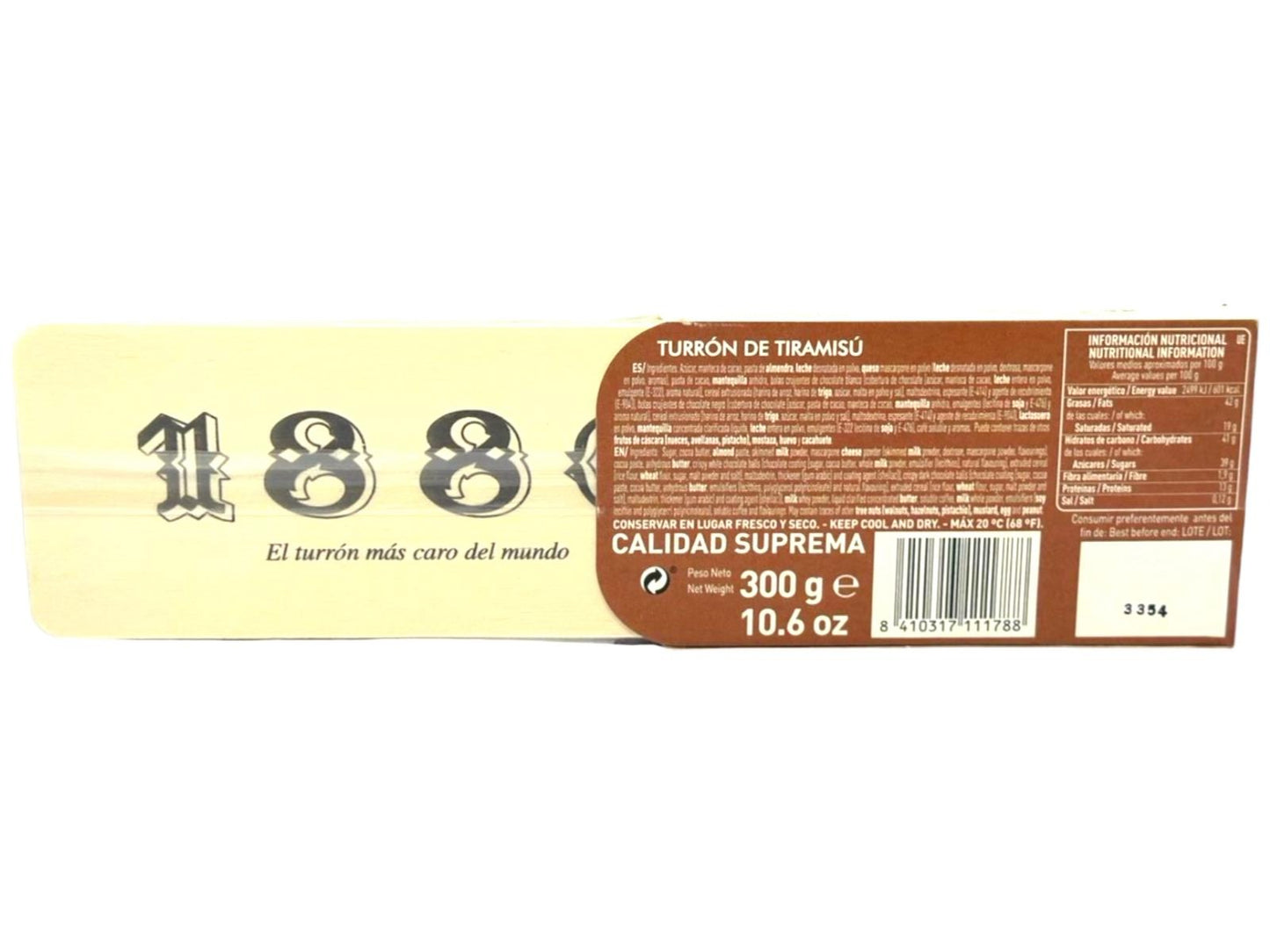 1880 Turron de Tiramisú Spanish Praliné of Tiramisú 300g