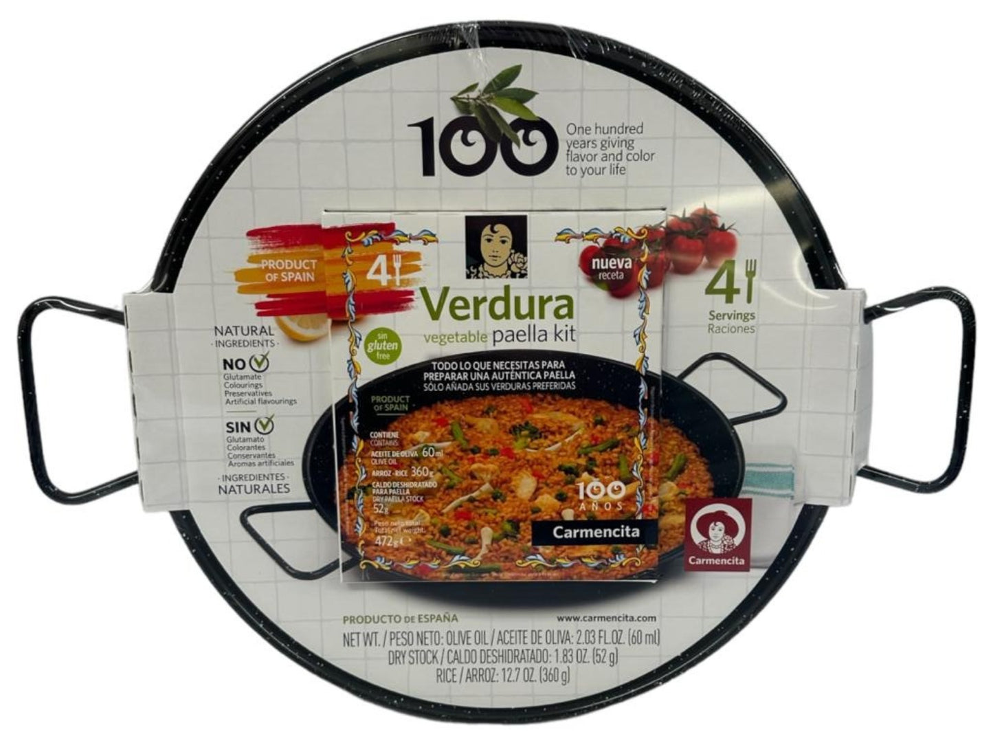 Carmencita Spanish Vegetable Paella Kit Paella Kit With Enamel Pan 472g (Best Before 01-08-2025)