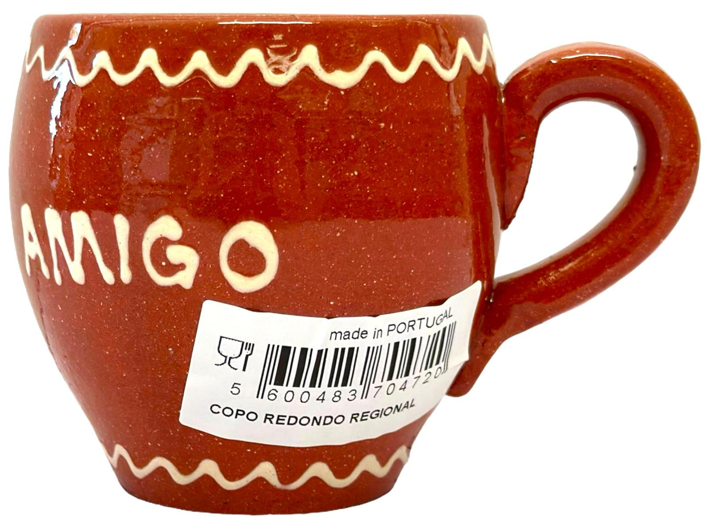 Edgar Picas Copo Redondo Regional Bebe Daqui Amigo Terracotta Oval Mug 8.5cm x 9cm