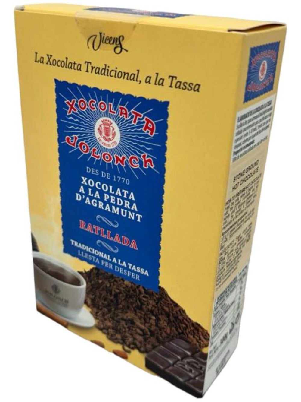 Vicens Xocolata Jolonch Coxolate A La Pedra A La Tazza Stone Ground Hot Chocolate 300g