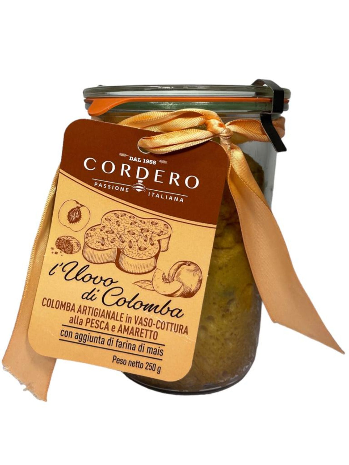 Cordero Uovo Di Colomba Peach and Amaretto Italian Cake 250g