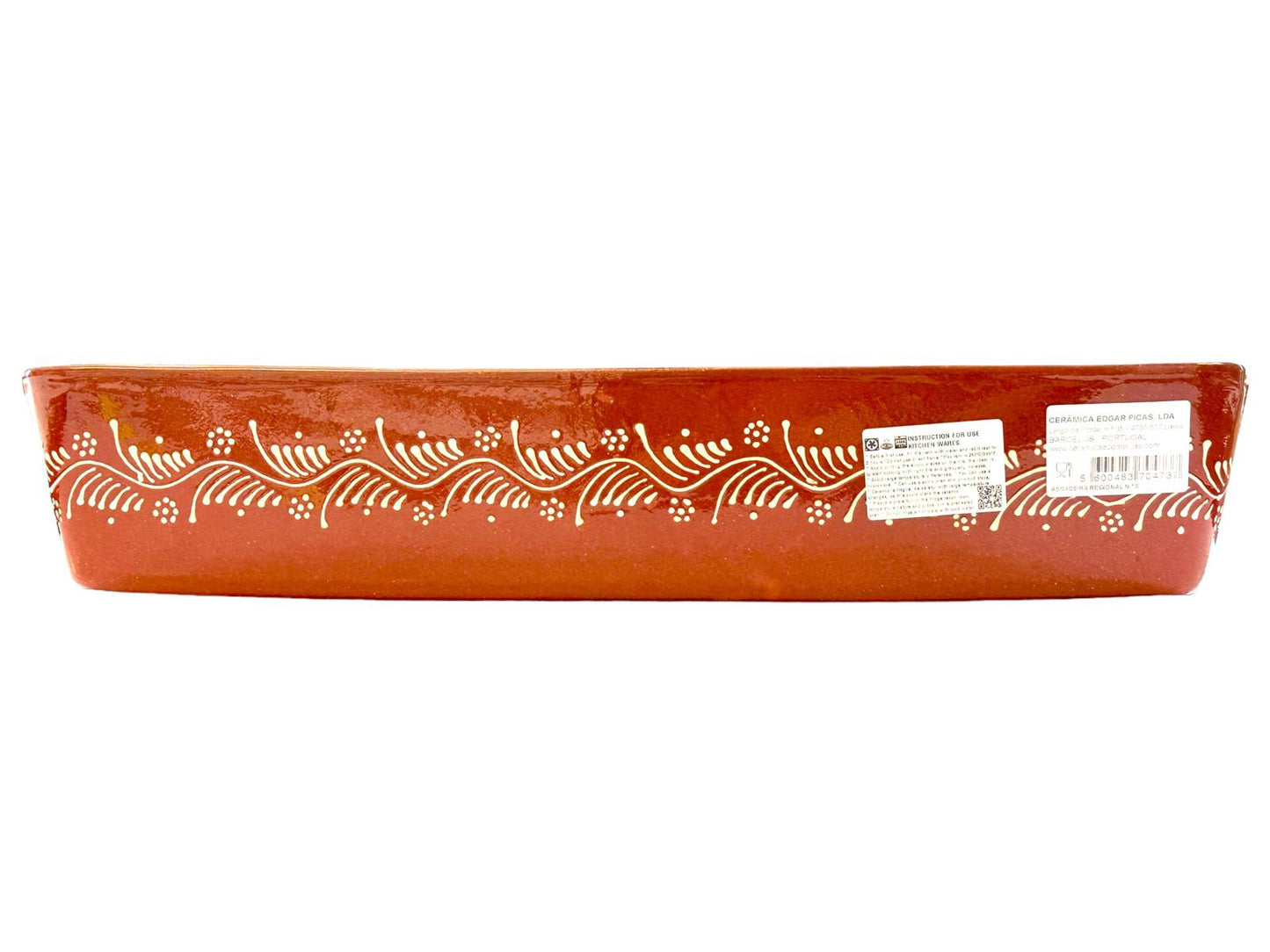 Edgar Picas Assadeira Regional 6 Portuguese Terracotta Baking Dish 56cm x 33cm x 10.5cm