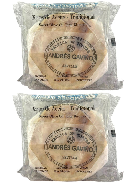Andres Gavino Sweet Olive Oil Tortas 180g Twin Pack