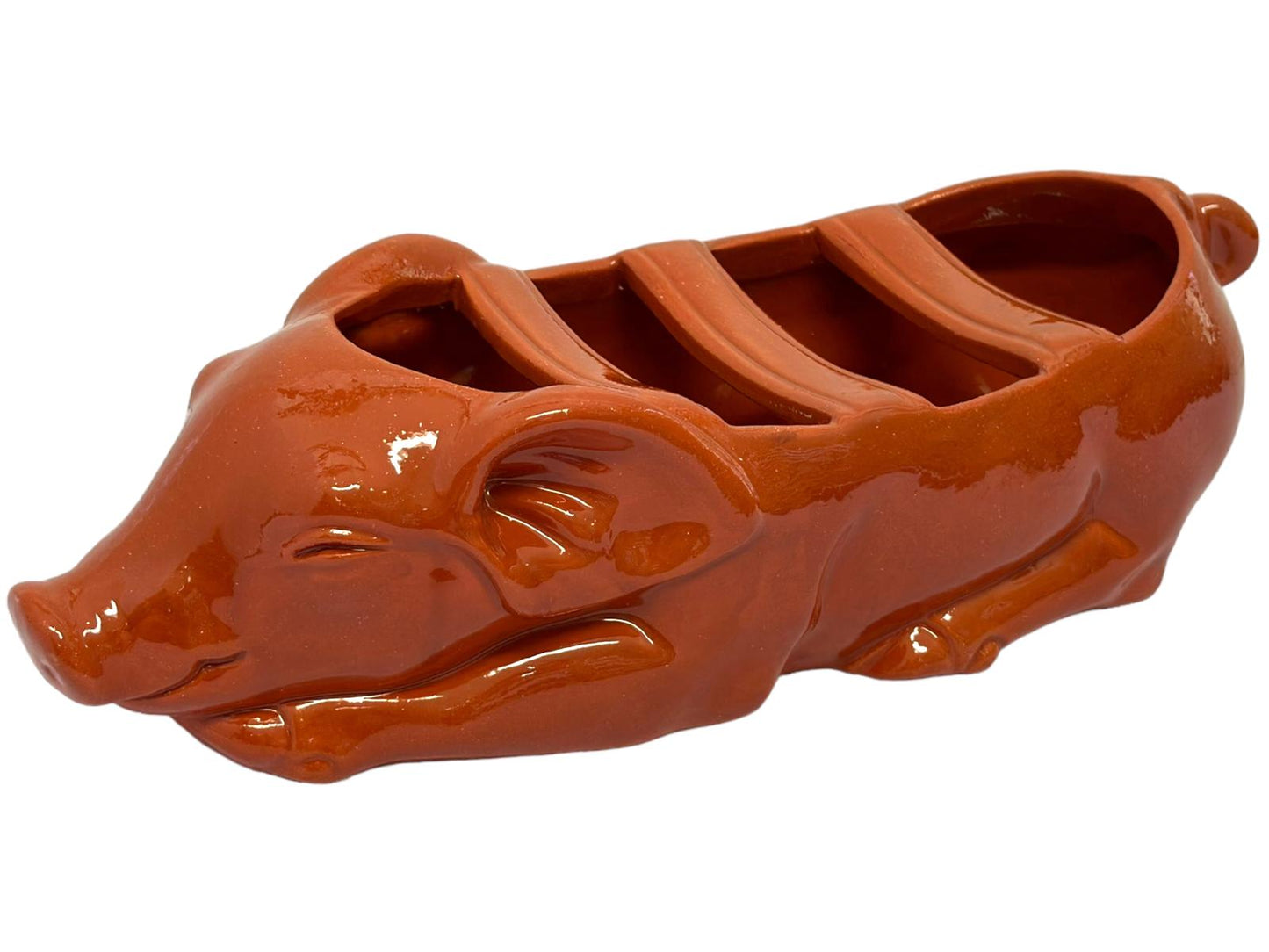 Edgar Picas Porco Assador A Dormir Liso Portuguese Terracotta Sleeping Pig 33cm x 12cm x 7cm