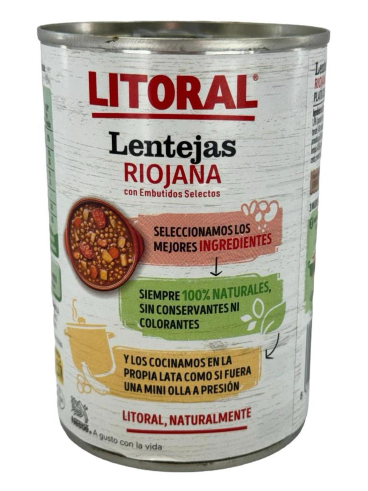 Litoral Lentejas Riojana con Embutido Selecto Lentils with Sausages 420g (Best Before 01-04-2026)