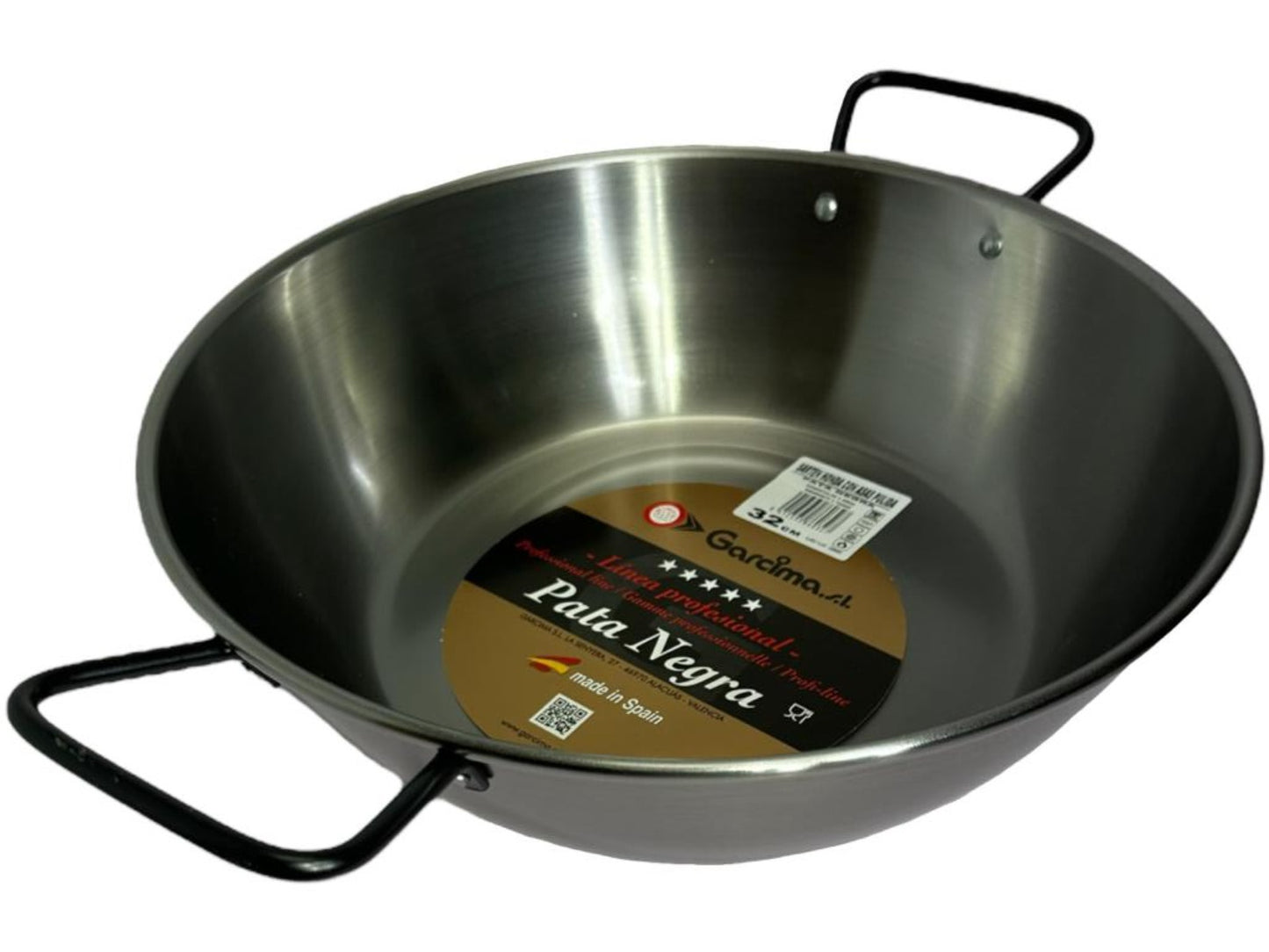 Garcima Pata Negra Sarten Honda con Asas Pulida Spanish Frying Pan 32cm