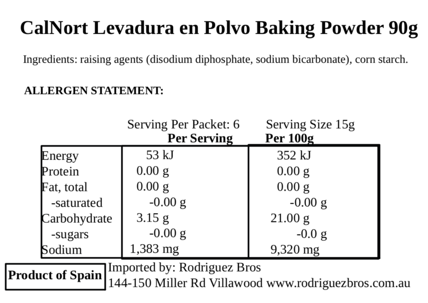 Calnort Levadura en Polvo 90g