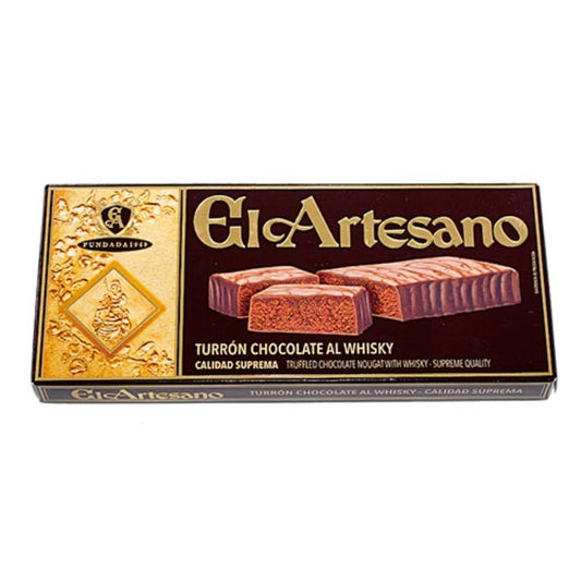 El Artesano Turron Chocolate Trufado Truffle Spanish Chocolate Nougat 200g
