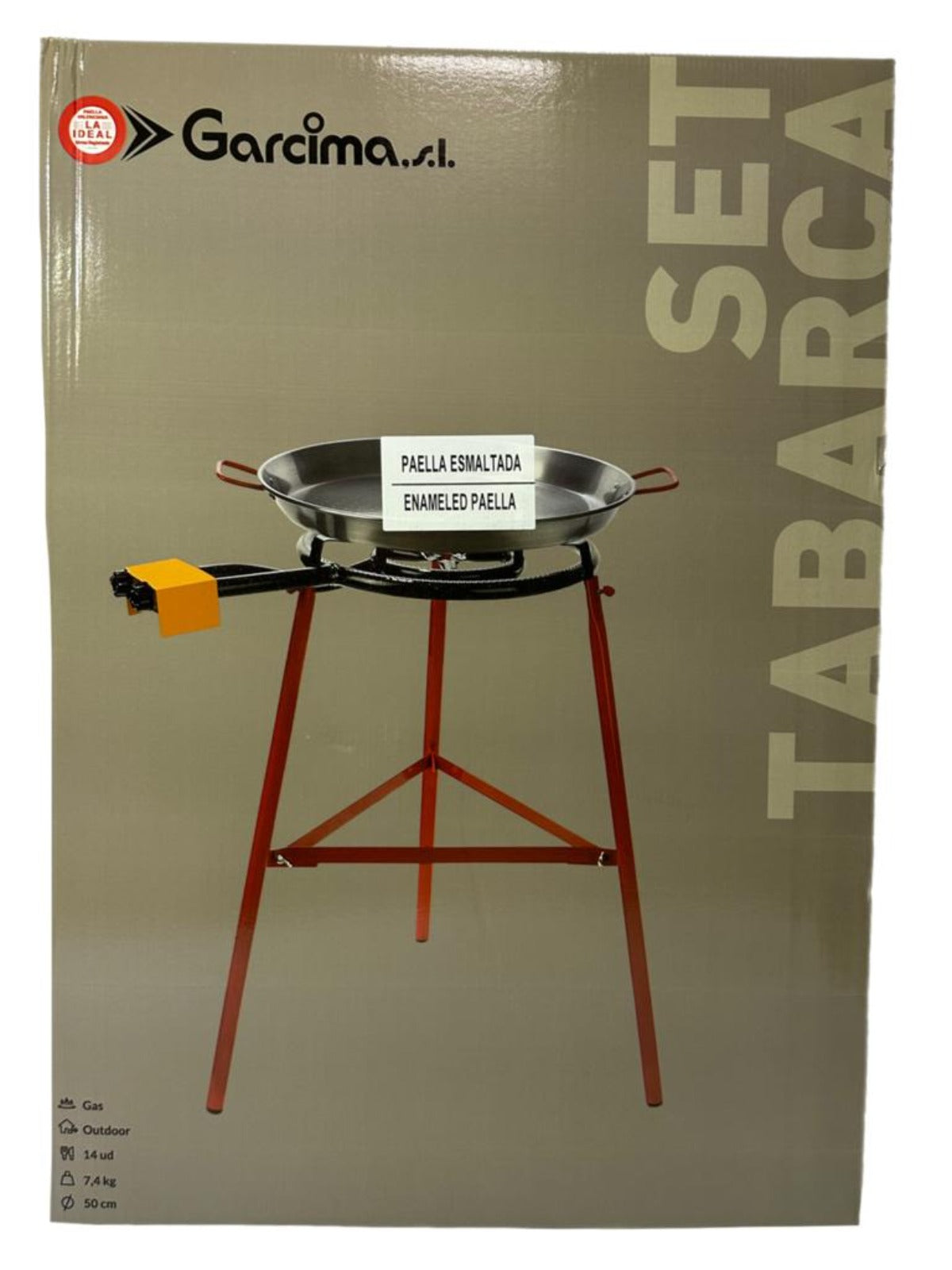 Garcima - SET TABARCA - Enamel Paella pan Burner Kit 50cm