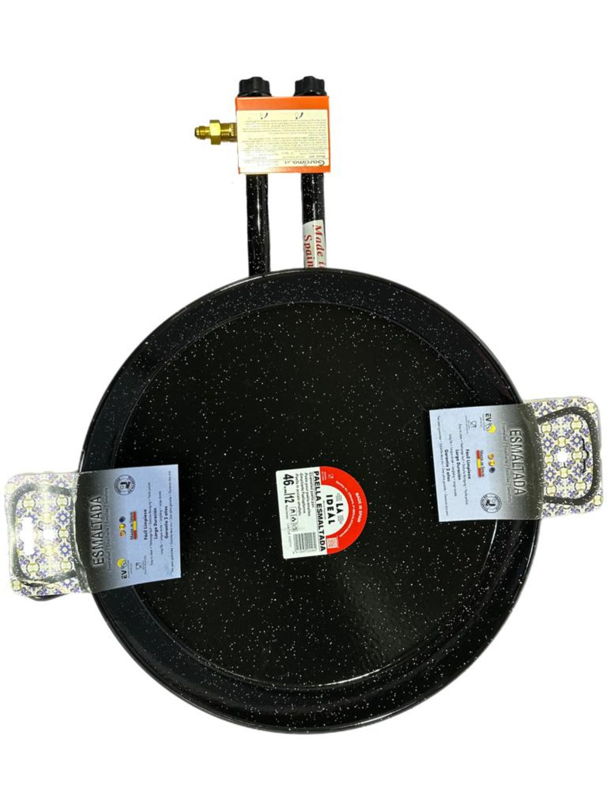 Garcima Valencia Spanish Paella Desktop Set Black Enamel Pan 46cm