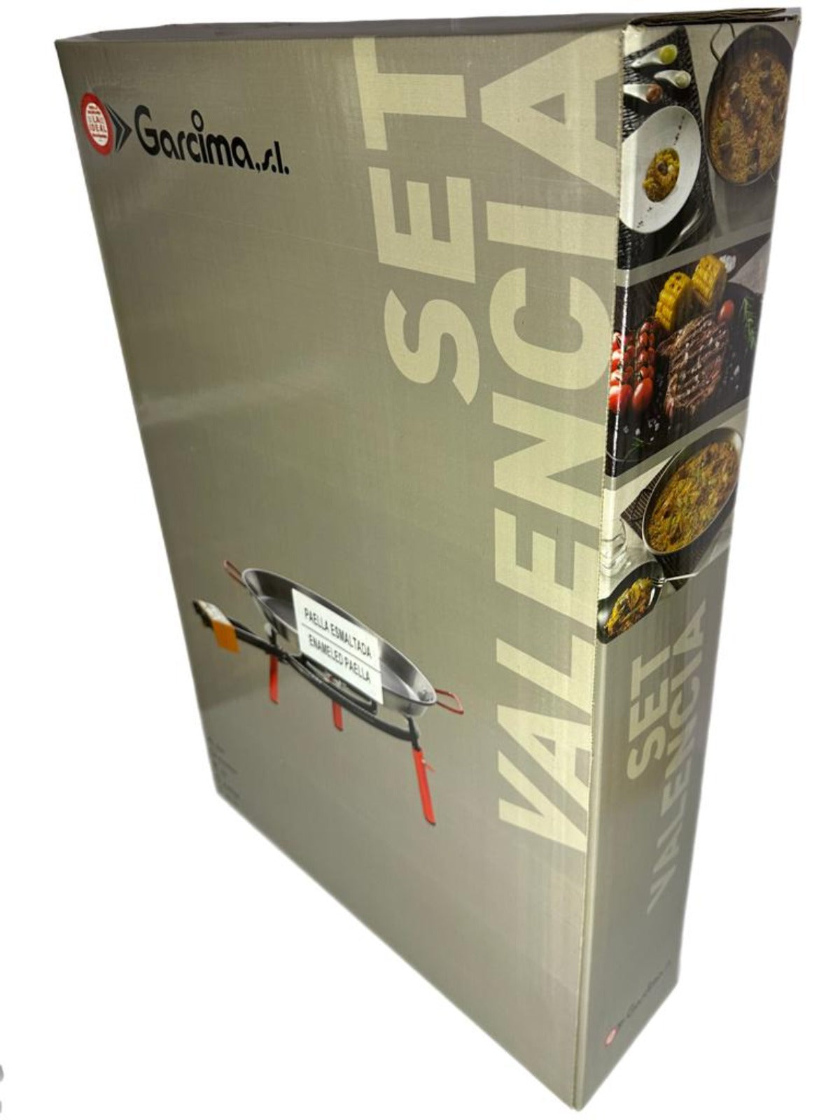 Garcima Valencia Spanish Paella Desktop Set Black Enamel Pan 46cm