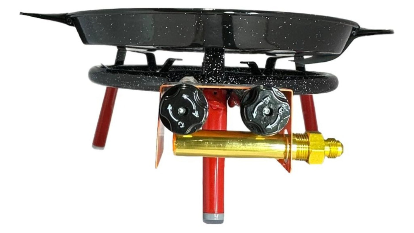 Garcima Valencia Spanish Paella Desktop Set Black Enamel Pan 46cm