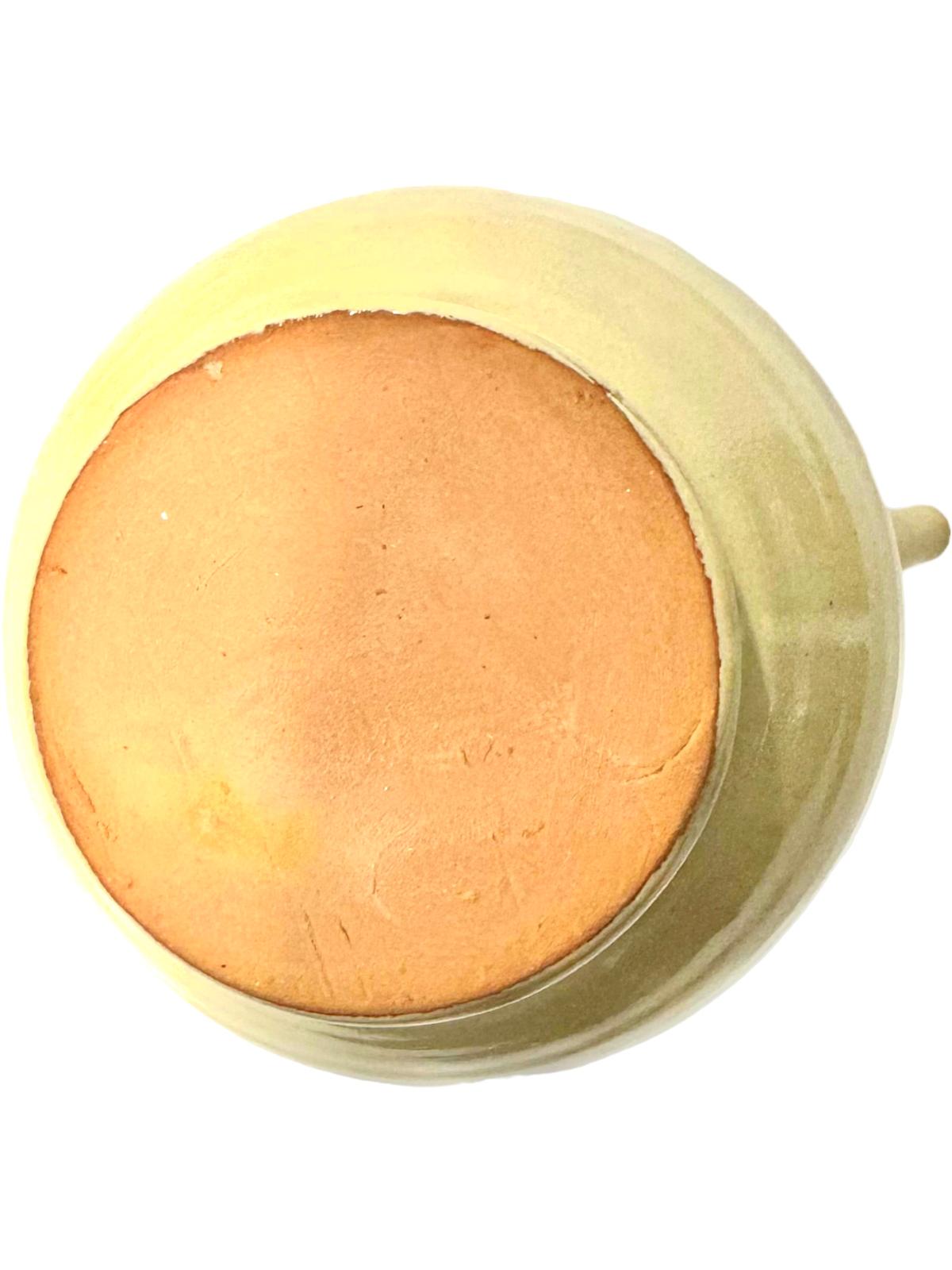 HP Padilla Spanish Terracotta Porron Wine Pitcher Gres Stone-Wash Glaze Finish