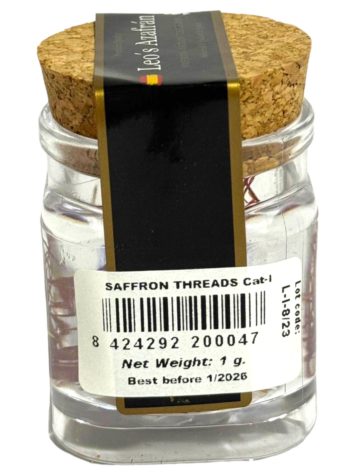 Leo's Spanish Saffron Plastic Jar Twin Pack 1g each- 2g total