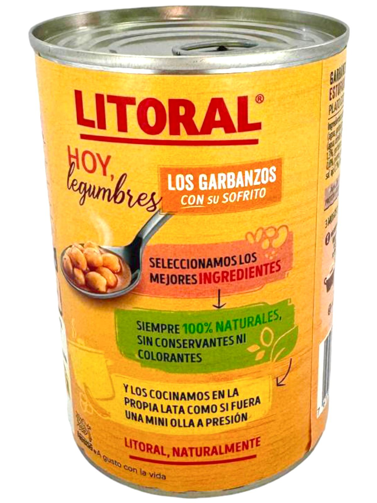 Litoral Legumbres Garbanzos con Sofrito Chickpeas 440g