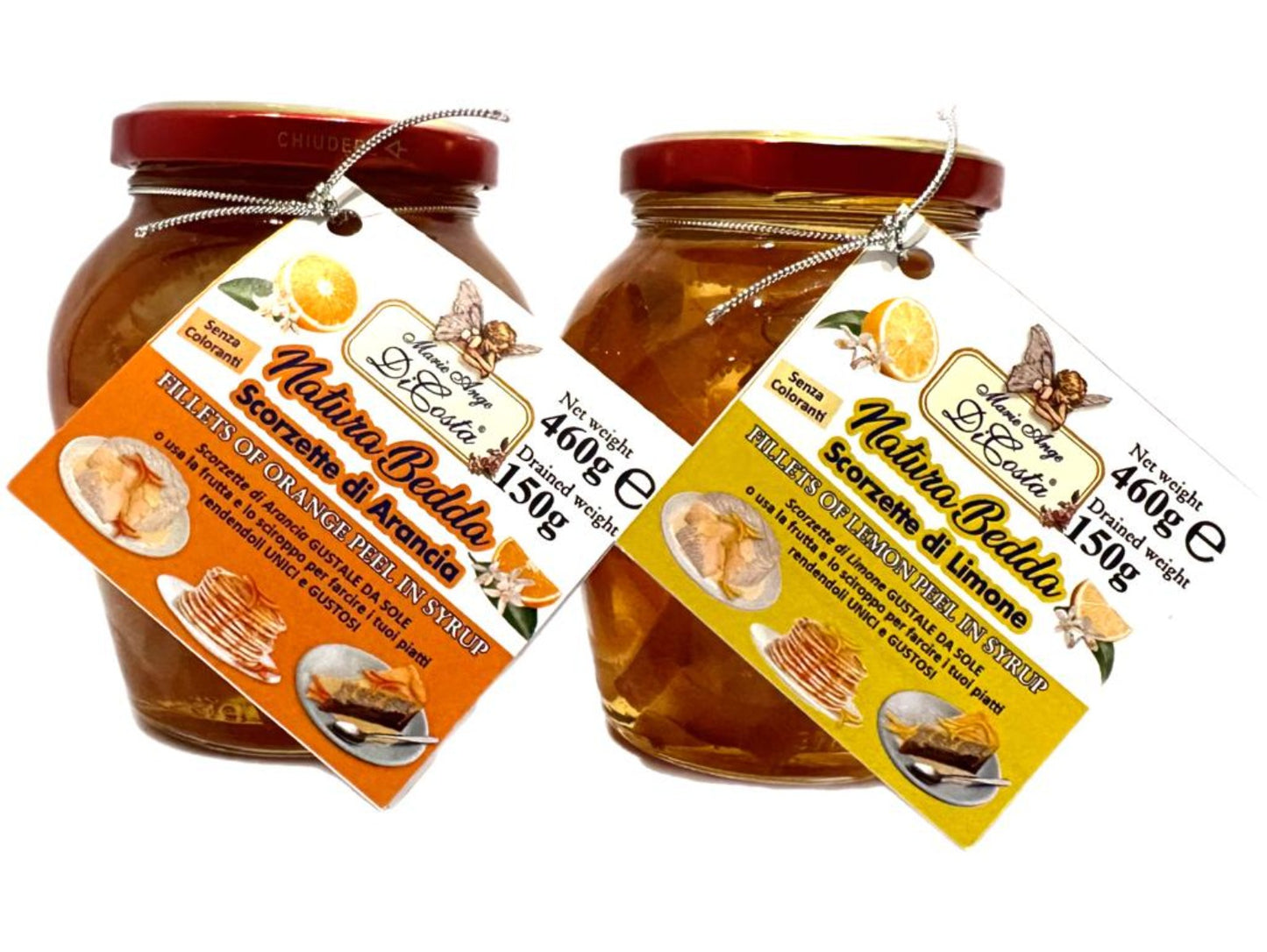 Marie Ange di Costa Italian Flower Fairy Candied Lemon and Orange Peel - Twin Pack 460g x2