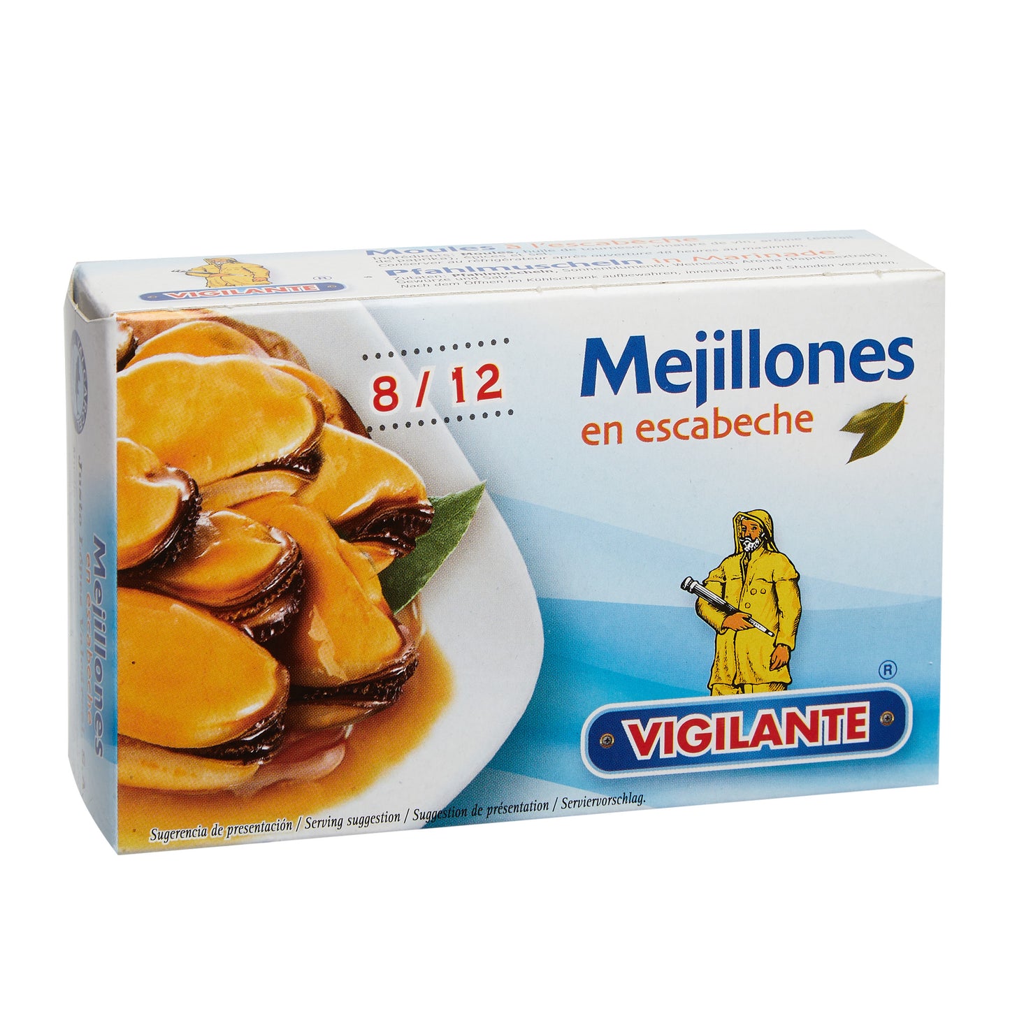 Vigilante Mejillones en Escabeche Spanish Pickled Mussels 115 g (Best Before 01-01-2028)