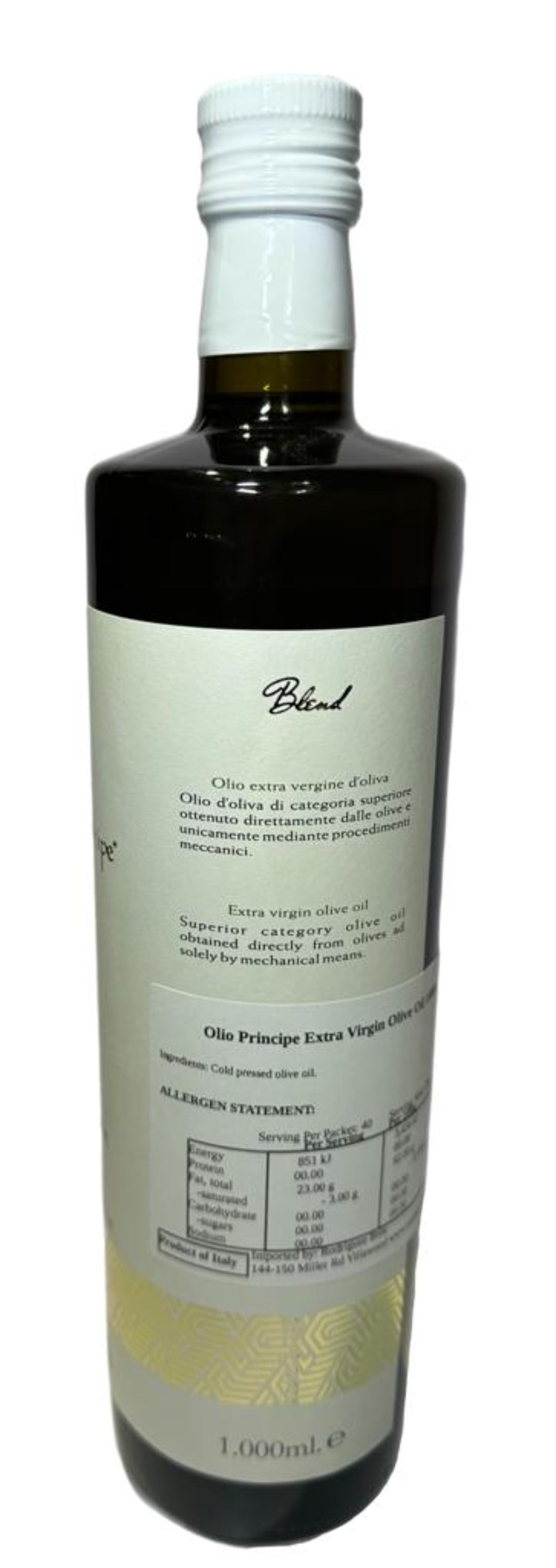 Olio Principe Sicilian Extra Virgin Olive Oil 1000ml