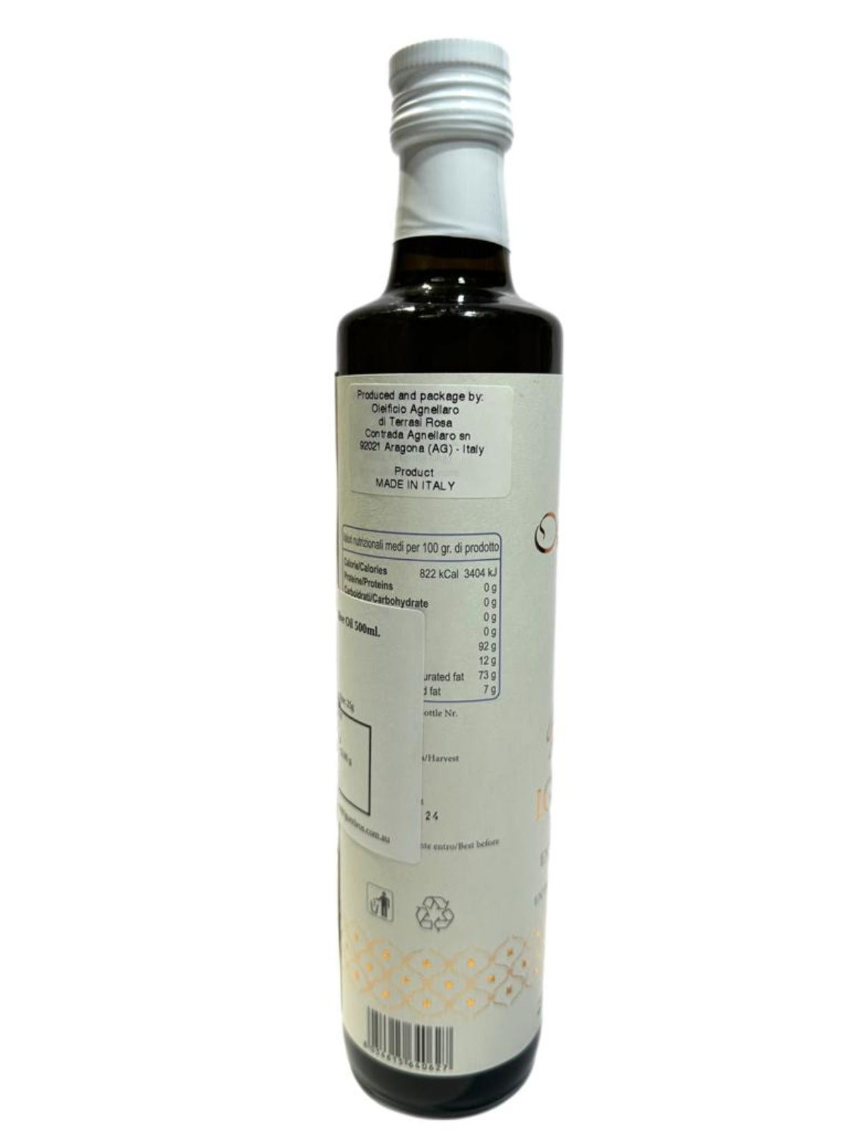 Olio Principe Sicilian Extra Virgin Organic Olive Oil 500ml