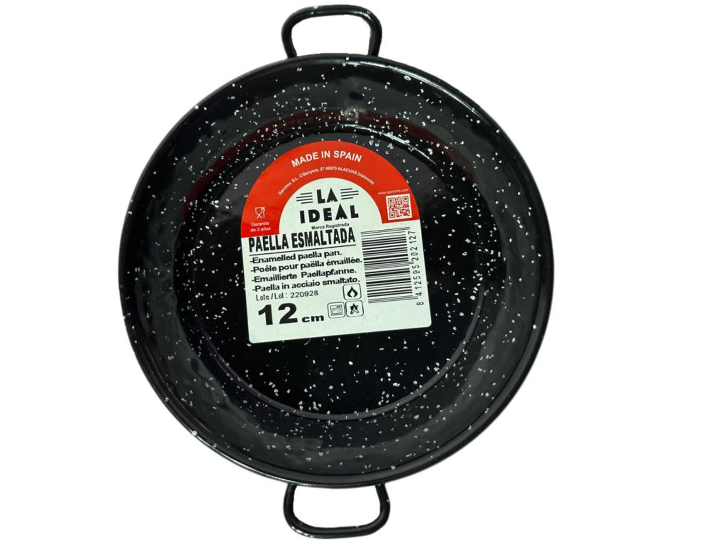Garcima Paella Esmaltada Spanish Enamelled Paella Pan 12cm