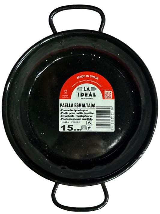 Garcima Paella Esmaltada Spanish Enamelled Paella Pan 15cm