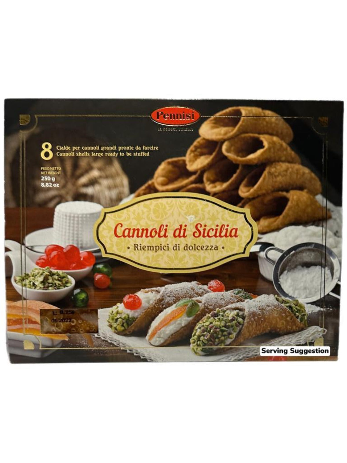 Pennisi Cannoli di Sicilia Large Cannoli Shells 250g