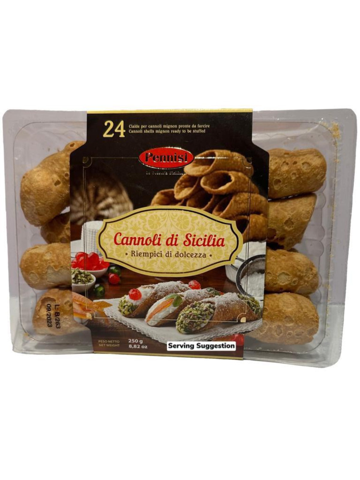 Pennisi Cannoli di Sicilia Small Cannoli Shells 250g