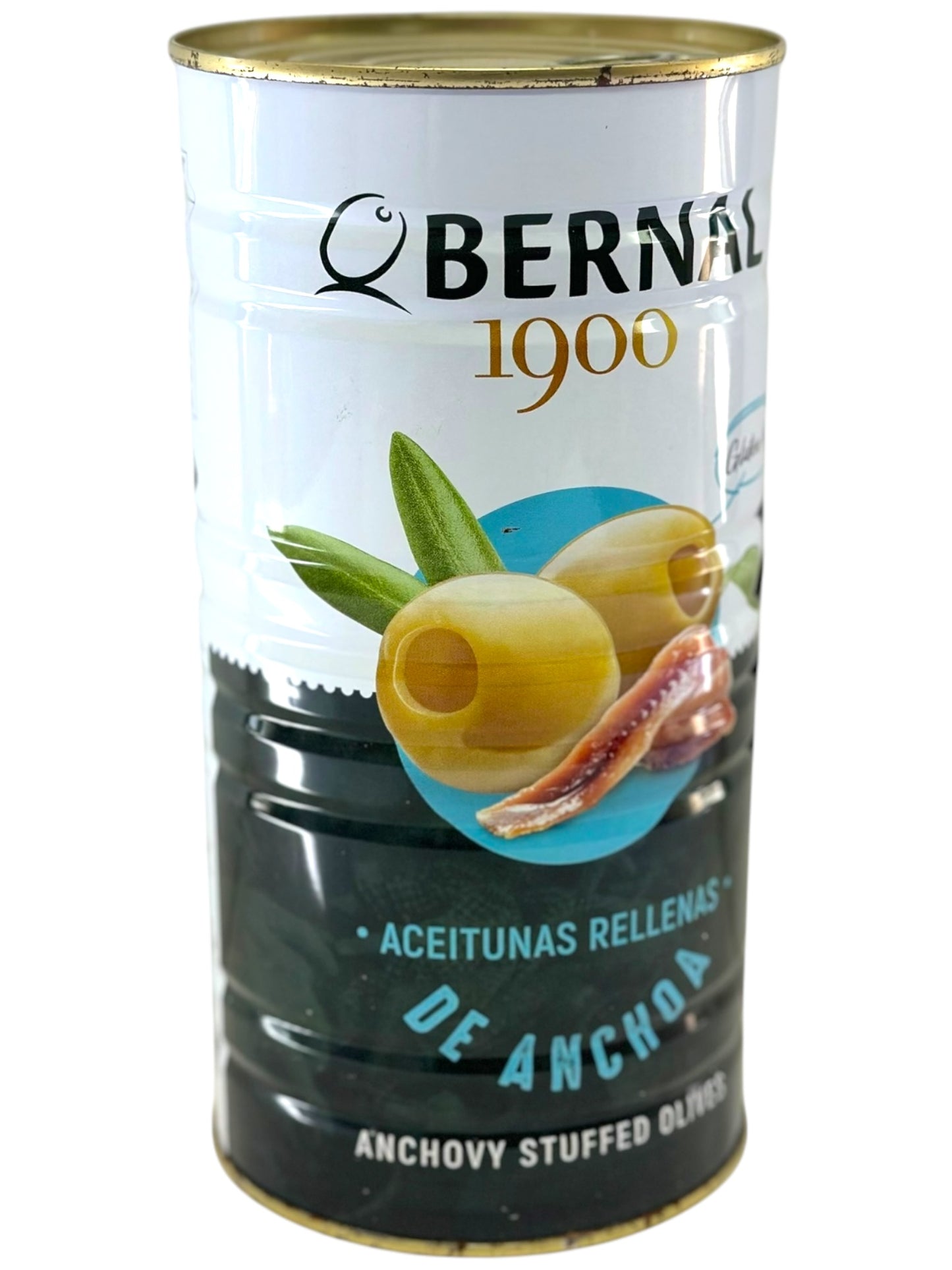 Bernal Aceitunas Rellenas de Anchoa Anchovy Stuffed Olives 1440g (Best Before 09-01-2029)